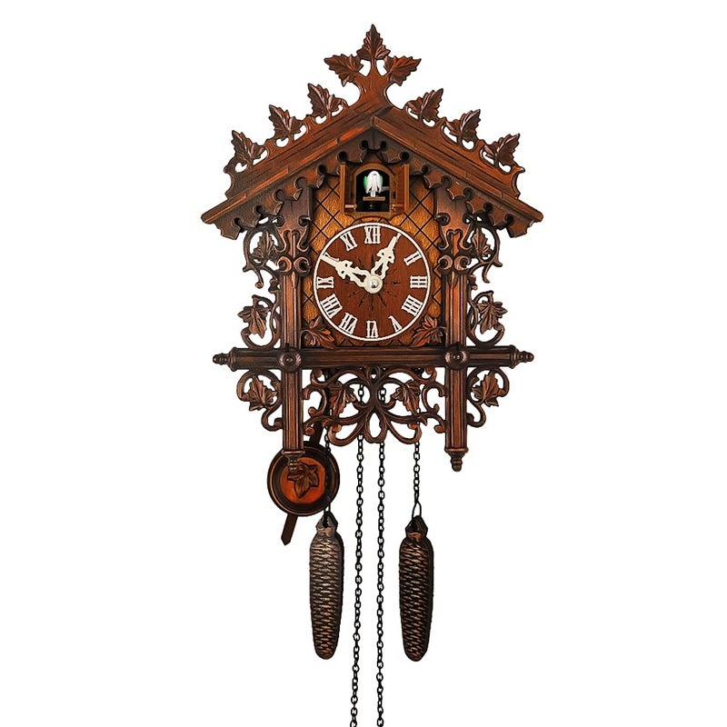 JoonieHouse Traditional Black Forest Cuckoo Clock, Newly Wood Coo Coo Clock Decorative Wall Clock with Pendulum and Chiming Function - Perfect Wall Clocks for Home Livingroom Decor - Image 1
